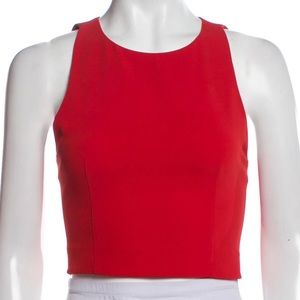 Alice + Olivia red crop top